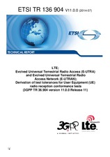 Die Norm ETSI TR 136904-V11.0.0 18.7.2014 Ansicht