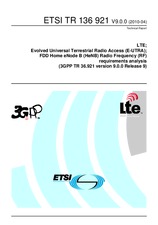 Die Norm ETSI TR 136921-V9.0.0 21.4.2010 Ansicht
