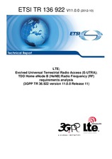 Die Norm ETSI TR 136922-V11.0.0 18.10.2012 Ansicht