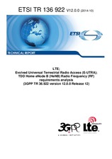 Die Norm ETSI TR 136922-V12.0.0 28.10.2014 Ansicht