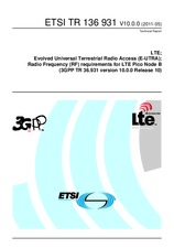 Die Norm ETSI TR 136931-V10.0.0 27.5.2011 Ansicht