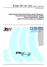 Die Norm ETSI TR 141031-V4.0.1 3.5.2001 Ansicht