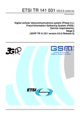Die Norm ETSI TR 141031-V8.0.0 3.2.2009 Ansicht