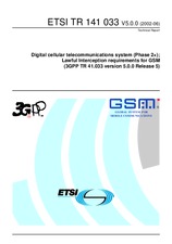 Die Norm ETSI TR 141033-V5.0.0 27.6.2002 Ansicht