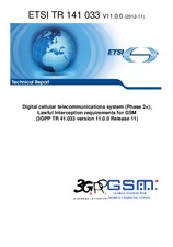 Die Norm ETSI TR 141033-V11.0.0 13.11.2012 Ansicht