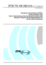 Die Norm ETSI TS 100392-3-6-V1.1.1 18.12.2003 Ansicht