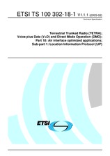 Die Norm ETSI TS 100392-18-1-V1.1.1 2.2.2005 Ansicht