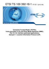 Die Norm ETSI TS 100392-18-1-V1.6.1 13.8.2012 Ansicht