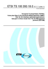 Die Norm ETSI TS 100392-18-3-V1.1.1 9.11.2009 Ansicht