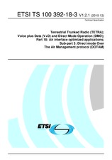 Die Norm ETSI TS 100392-18-3-V1.2.1 22.12.2010 Ansicht