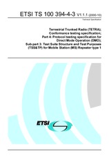 Die Norm ETSI TS 100394-4-3-V1.1.1 27.10.2000 Ansicht