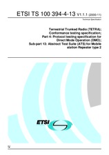 Die Norm ETSI TS 100394-4-13-V1.1.1 30.10.2000 Ansicht