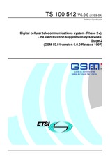 Die Norm ETSI TS 100542-V6.0.0 29.4.1999 Ansicht