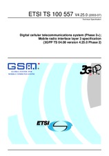 Die Norm ETSI TS 100557-V4.25.0 18.7.2003 Ansicht