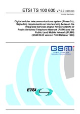 Die Norm ETSI TS 100600-V7.0.0 13.8.1999 Ansicht