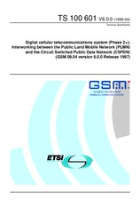 Die Norm ETSI TS 100601-V6.0.0 30.4.1999 Ansicht