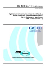 Die Norm ETSI TS 100607-1-V5.4.0 28.2.1998 Ansicht