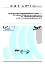 Die Norm ETSI TS 100607-1-V6.4.0 30.9.2001 Ansicht