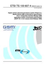 Die Norm ETSI TS 100607-4-V8.6.0 31.12.2003 Ansicht