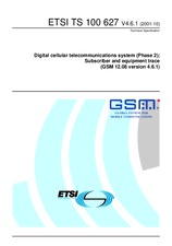 Die Norm ETSI TS 100627-V4.6.1 30.10.2001 Ansicht