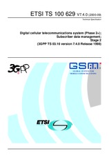 Die Norm ETSI TS 100629-V7.4.0 17.4.2001 Ansicht