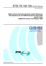 Die Norm ETSI TS 100725-V5.2.0 25.8.2000 Ansicht