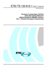 Die Norm ETSI TS 100812-1-V2.2.1 23.4.2002 Ansicht