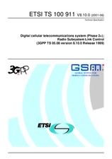 Die Norm ETSI TS 100911-V8.10.0 20.7.2001 Ansicht