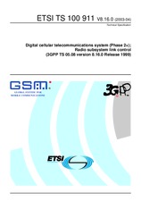 Die Norm ETSI TS 100911-V8.16.0 30.4.2003 Ansicht