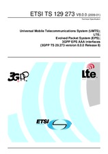 Die Norm ETSI TS 129273-V8.0.0 19.1.2009 Ansicht