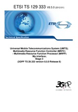 Die Norm ETSI TS 129333-V8.5.0 17.1.2012 Ansicht