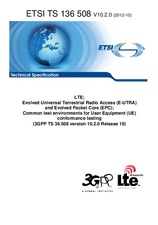 Die Norm ETSI TS 136508-V10.2.0 26.10.2012 Ansicht