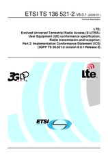 Die Norm ETSI TS 136521-2-V8.0.1 28.1.2009 Ansicht