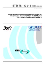Die Norm ETSI TS 143013-V4.0.0 30.4.2001 Ansicht