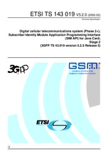 Die Norm ETSI TS 143019-V5.2.0 31.3.2002 Ansicht