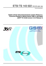 Die Norm ETSI TS 143022-V4.3.0 23.7.2001 Ansicht