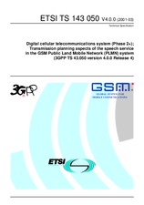 Die Norm ETSI TS 143050-V4.0.0 31.3.2001 Ansicht