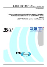 Die Norm ETSI TS 143129-V7.2.0 31.5.2007 Ansicht