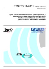 Die Norm ETSI TS 144001-V4.0.0 31.3.2001 Ansicht