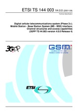 Die Norm ETSI TS 144003-V4.0.0 15.5.2001 Ansicht