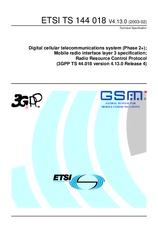Die Norm ETSI TS 144018-V4.13.0 28.2.2003 Ansicht