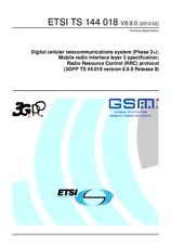 Die Norm ETSI TS 144018-V8.9.0 2.2.2010 Ansicht