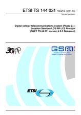 Die Norm ETSI TS 144031-V4.2.0 30.9.2001 Ansicht