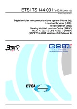 Die Norm ETSI TS 144031-V4.3.0 31.12.2001 Ansicht