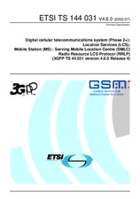 Die Norm ETSI TS 144031-V4.6.0 31.7.2002 Ansicht