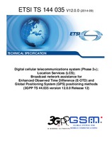 Die Norm ETSI TS 144035-V12.0.0 26.9.2014 Ansicht