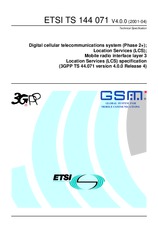 Die Norm ETSI TS 144071-V4.0.0 11.5.2001 Ansicht