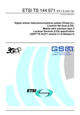 Die Norm ETSI TS 144071-V4.1.0 23.7.2001 Ansicht