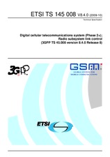 Die Norm ETSI TS 145008-V8.4.0 28.10.2009 Ansicht