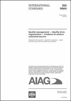 Publikation AIAG Quality Management - Quality of an Organization 1.4.2018 Ansicht